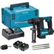 Młotowiertarka Makita Makita cordless hammer drill DHR171RAJ, 18 Volt - blue / black, MAKPAC, 2x Li-ion battery 2,0Ah - DHR171RAJ