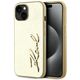 Etui Karl Lagerfeld Wrinkled Metal       Signature do iPhone 15 złoty