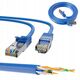 Extralink Κατηγορία 8.1 S/FTP 0,5m 40G Μπλε | Patchcord LAN | Χάλκινο καλώδιο δικτύου στριμμένο ζεύγος