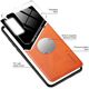 Θήκη Πλάτης Mocco Lens Leather για Apple iPhone 12 Πορτοκαλί