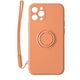 Mocco Pastel Ring Silicone Back Case for Xiaomi Redmi Note 9T Orange