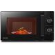 Microwave oven  volume 20L  mechanical control  800W  5 power levels  LED lighting  defrosting  cooking end signal  black