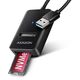 ADM2-AM Adapter USB3.2 Gen 2 M.2 NVMe/SATA SSD 10Gbps 10cm USB-A cable