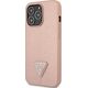 Guess Etui Guess do iPhone 14 Pro Max 6,7" różowy/pink hardcase SaffianoTriangle Logo