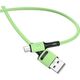 Kabel USB Usams USB-A - microUSB 1 m Zielony (69871-uniw)