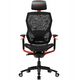 Fotel Lorgar LORGAR Grace 855, Gaming chair, Mesh material, aluminium frame, multiblock mechanism, 3D armrests, 5 Star aluminium base, Class-4 gas lift, 60mm PU casters, Red + black