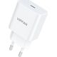 Kabel USB Vipfan Ładowarka sieciowa Vipfan E04, USB-C, 20W, QC 3.0 + kabel Lightning (biała)