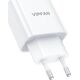 Kabel USB Vipfan Ładowarka sieciowa Vipfan E04, USB-C, 20W, QC 3.0 + kabel Lightning (biała)