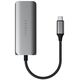 Satechi 4-In-1 USB-C Hub - hub do urządzeń mobilnych USB-C (3x USB-C 3.2 gen2 10Gbps, 2.5 Gigabit Ethernet) (space gray)