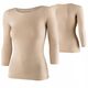 LS1628W Koszulka damska z rękawem 3/4 COMFORT MERINO beżowy S