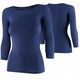 LS1628W Koszulka damska z rękawem 3/4 COMFORT MERINO granatowy S