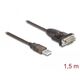 Delock Adapter USB2.0 Typ-A zu 1 x Seriell RS-232 D-sub9 pin