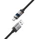 Kabel przewód USB-A - USB-C z wyświetlaczem 480Mb/s 66W 1.2m - czarny Kabel przewód USB-A - USB-C z wyświetlaczem 480Mb/s 66W 1.2m - czarny