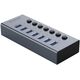 Hub BT2U3-7AB z włącznikami 7x USB-A - szary Hub BT2U3-7AB z włącznikami 7x USB-A - szary