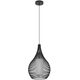 Pendant lamp EGLO Razoni, 1 x E27, 40W, black, o32.5 x h110 cm