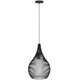 Pendant lamp EGLO Razoni, 1 x E27, 40W, black, o32.5 x h110 cm