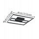 Ceiling LED lamp EGLO Calagrano, 21.5W, RGB, 2900lm, black, 45 x 45 x 5 cm