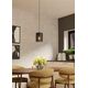 Pendant lamp EGLO COLOMERA, 1 x 40 W, E27, black/grey, O15 x 110 cm