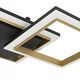 Ceiling LED lamp EGLO CALLIERA, 20 W, 2500 lm, 4000 K, black/gold, 31x59.5x9cm
