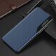 Etui Eco Leather View Case elegancki futerał z klapką i podstawką na iPhone 16e - niebieskie
