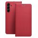 Kabura LUNA Book Carbon do SAMSUNG S24 FE czerwony