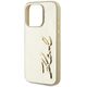 Etui Karl Lagerfeld Wrinkled Metal       Signature do iPhone 15 Pro Max złoty