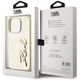 Etui Karl Lagerfeld Wrinkled Metal       Signature do iPhone 15 Pro Max złoty