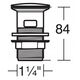 Ideal Standard CLICK-CLACK washbasin siphon valve, S8803AA, for washbasins with overflow