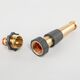 DYSZA REGULOWANA MOSIĘŻNA GW 3/4" Z PRZYŁĄCZEM NA KRAN GZ 3/4" 12,5cm BRASS SOFT