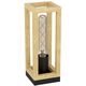 Table lamp EGLO Nafferton, 1 x E27, 40W, black/wood color, 10 x 10 x 28 cm