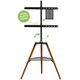 Stojak tripod TV 32-65" do 32kg regulowany z półką drewniany