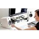 KANTO AUDIO DESKTOP SPEAKER STANDS FOR MIDSIZE SPEAKERS - WHITE (PAIR)