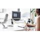 KANTO AUDIO DESKTOP SPEAKER STANDS FOR SMALL SPEAKERS - WHITE (PAIR)