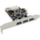 InLine® PCIe Karte, 3x+1x USB 3.2 Gen.1, Molex kompatibler 4-Pin Stromanschluss