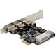 InLine® PCIe Karte, 3x+1x USB 3.2 Gen.1, Molex kompatibler 4-Pin Stromanschluss