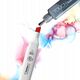 Touch Brush Marker 12stk pastel farver, pensel + medium kantet spids