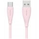 Kabel USAMS Green Series SJ714 18W 3A    USB-A do USB-C 1m różowy