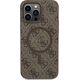 Guess Guess GUHMP14XG4GFRW iPhone 14 Pro Max 6.7" brązowy/brown hardcase 4G Collection Leather Metal Logo MagSafe