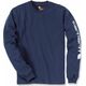 Carhartt Koszulka Carhartt Logo Long Sleeve Navy