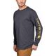 Carhartt Koszulka Carhartt Heavy Sleeve Logo Carbon Heather