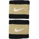 Frotki na nadgarstek Nike Swoosh Wristbands 2 szt. czarno-złote N0001565055OS