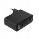 Ładowarka uniwersalna 100W GaN 1xUSB-A 3xUSB-C szybkie ładowanie LCD czarna