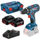 Επαναφορτιζόμενο δράπανο BOSCH Professional GSR 18V-28, 2 x 18V, μπαταρίες 4.0 Ah, φορτιστής,