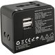 Qoltec Uniwersalny adapter podróżny 10.5W, 2xUSB (50133)