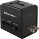 Qoltec Uniwersalny adapter podróżny 10.5W, 2xUSB (50133)