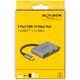 DELOCK 3 Port USB Hub 10 Gbps με USB Type-C σε 1 x USB Type-C + 2 x USB Typ-A