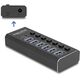 DELOCK 7 Port USB Hub με 4 θύρες 10 Gbps και 4 θύρες γρήγορης φόρτισης 5 Gbps με διακόπτη και φωτισμό