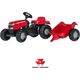 Rolly Toys Traktor na pedały Massey Ferguson z przyczepką