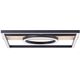 Φωτιστικό οροφής LED BRILLIANT MAUREEN, 24W, 3000K, 2700lm, μαύρο/χρώμα ξύλου 42x40x5.5cm