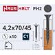 DRYWALL SCR FOR WOOD 4.2X70/45 10PCS O2